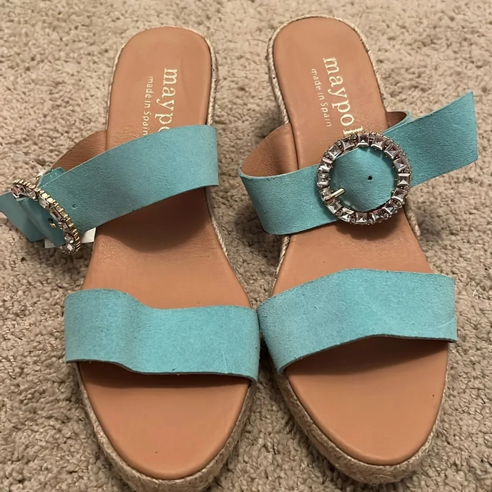 Maypol Women’s Made In Spain Suede Strappy Espadrilles, Sandal 40
